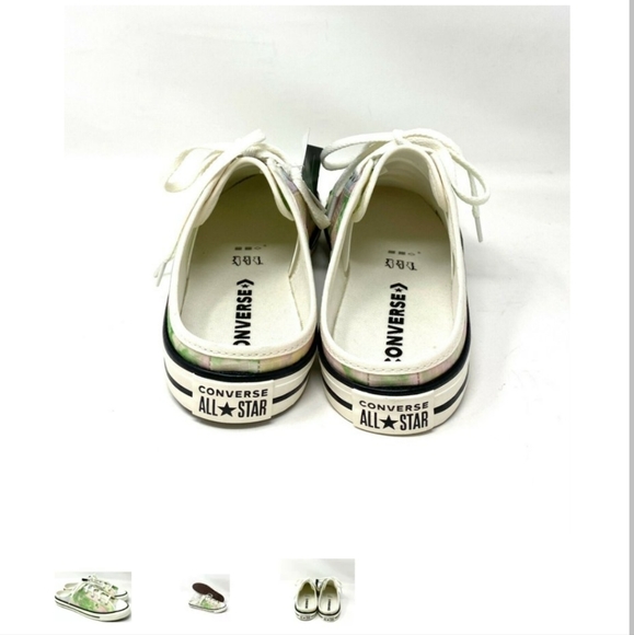 Converse Sneakers Women's CTAS Dainty Mule Slip Washed Florals Bold Wasabi - Picture 3 of 3